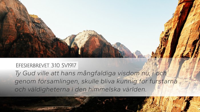 Efesierbrevet 3:10 SV1917 Bible Verse Image