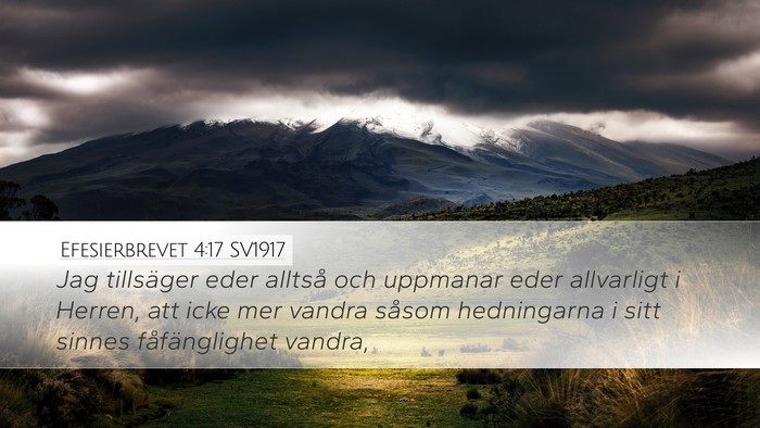 Efesierbrevet 4:17 SV1917 Bible Verse Image
