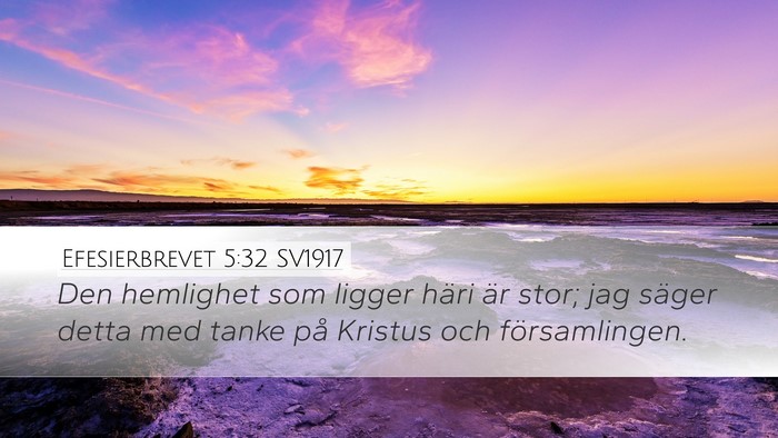Efesierbrevet 5:32 SV1917 Bible Verse Image