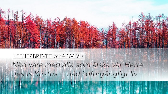 Efesierbrevet 6:24 SV1917 Bible Verse Image