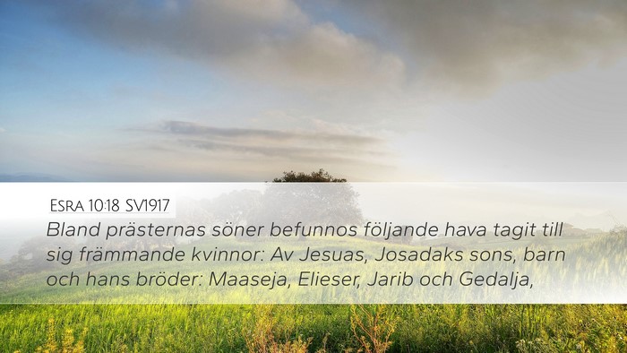 Esra 10:18 SV1917 Bible Verse Image