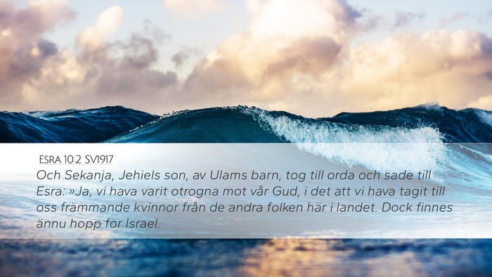 Esra 10:2 SV1917 Bible Verse Image