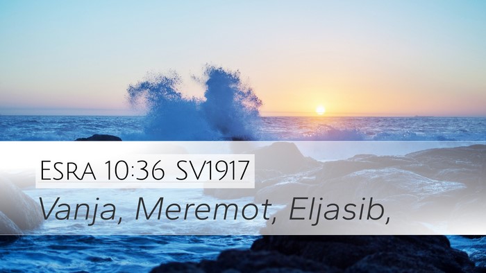 Esra 10:36 SV1917 Desktop Wallpaper - Vanja, Meremot, - Desktop Bible Verse Wallpaper
