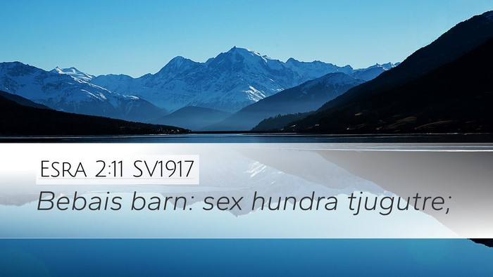Esra 2:11 SV1917 Bible Verse Image