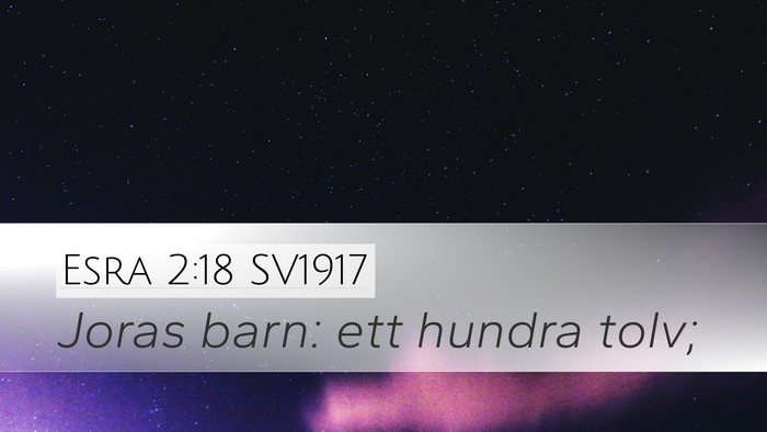 Esra 2:18 SV1917 Bible Verse Image