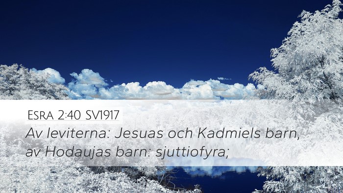 Esra 2:40 SV1917 Bible Verse Image