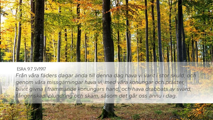 Esra 9:7 SV1917 Bible Verse Image