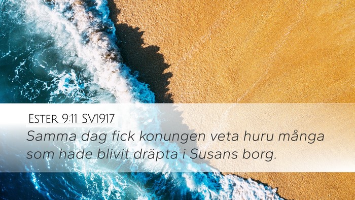 Ester 9:11 SV1917 Bible Verse Image