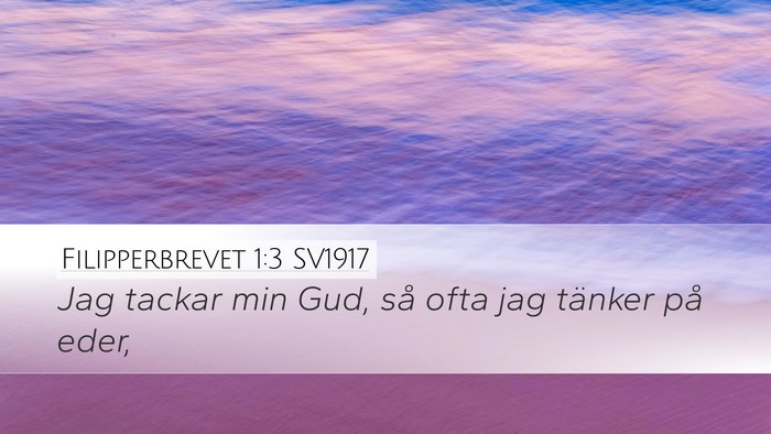 Filipperbrevet 1:3 SV1917 Bible Verse Image
