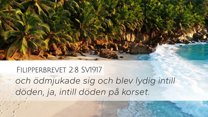 Filipperbrevet 2:8 SV1917 Bible Verse Image