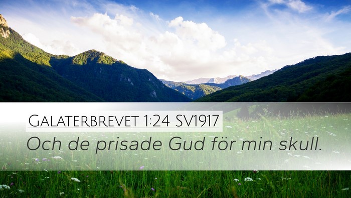 Galaterbrevet 1:24 SV1917 Bible Verse Image
