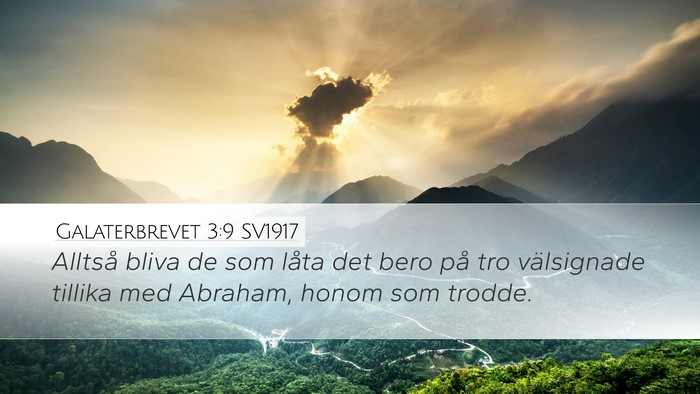 Galaterbrevet 3:9 SV1917 Bible Verse Image