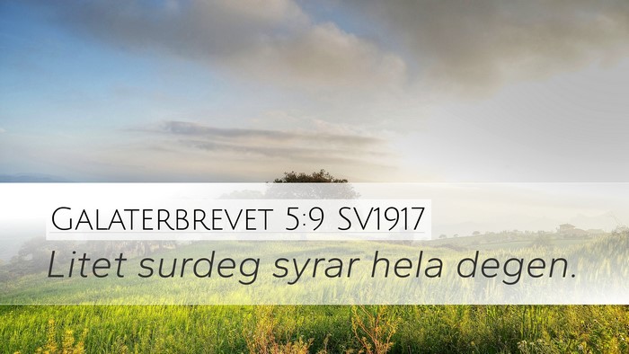 Galaterbrevet 5:9 SV1917 Bible Verse Image