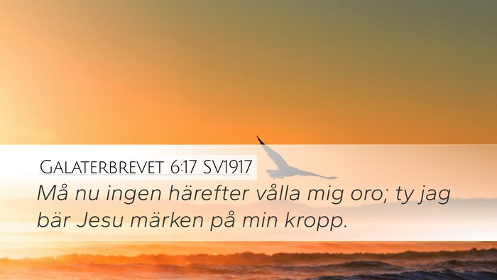 Galaterbrevet 6:17 SV1917 Bible Verse Image