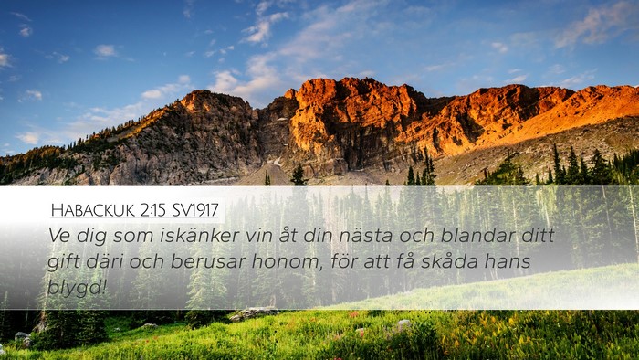 Habackuk 2:15 SV1917 Bible Verse Image