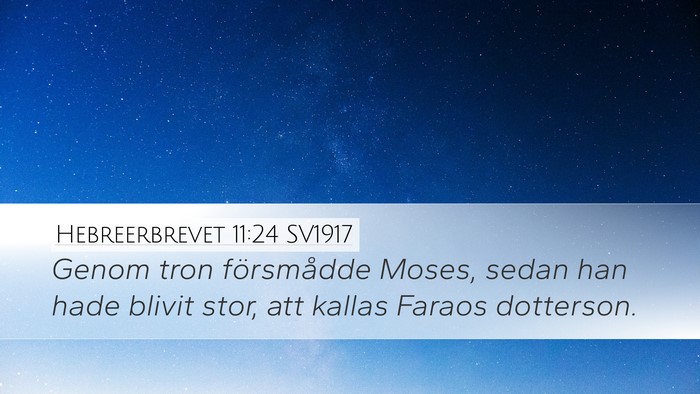 Hebreerbrevet 11:24 SV1917 Bible Verse Image