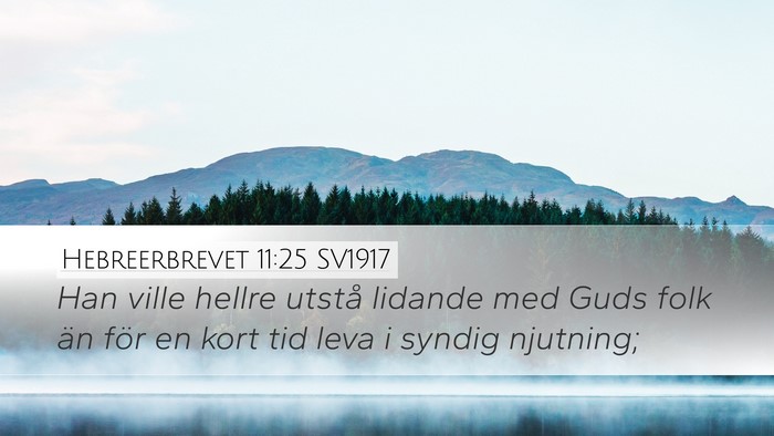 Hebreerbrevet 11:25 SV1917 Bible Verse Image