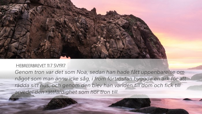 Hebreerbrevet 11:7 SV1917 Bible Verse Image