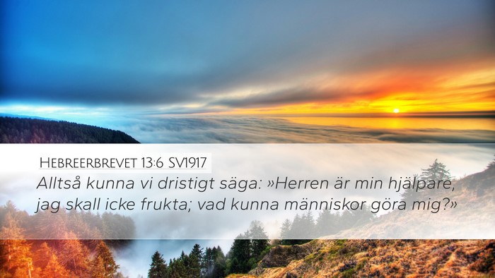 Hebreerbrevet 13:6 SV1917 Bible Verse Image