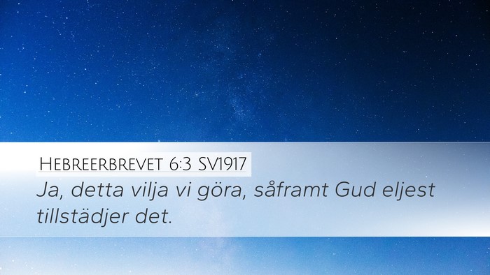 Hebreerbrevet 6:3 SV1917 Bible Verse Image
