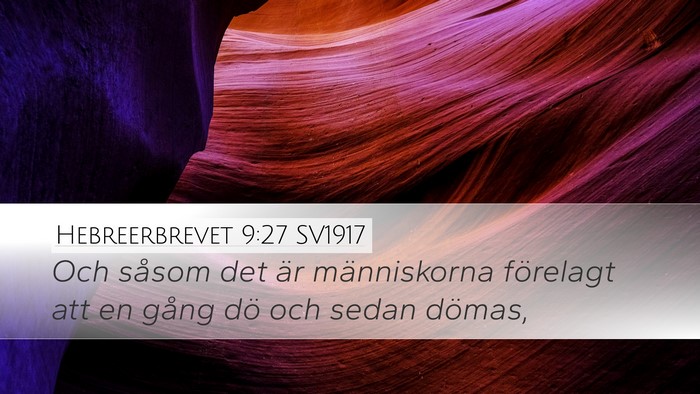 Hebreerbrevet 9:27 SV1917 Bible Verse Image