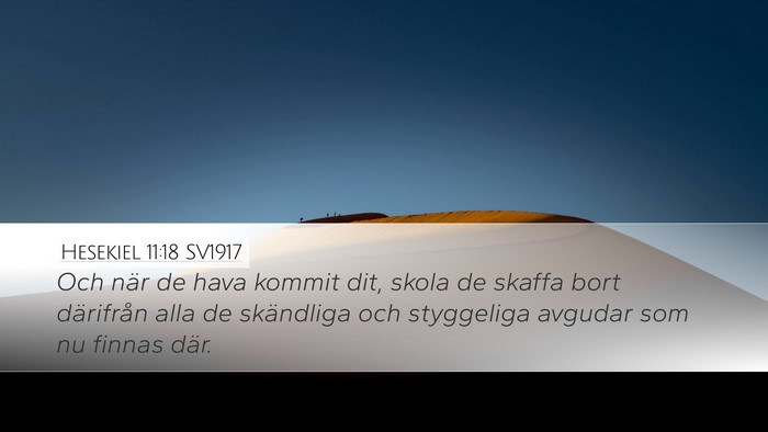 Hesekiel 11:18 SV1917 Bible Verse Image