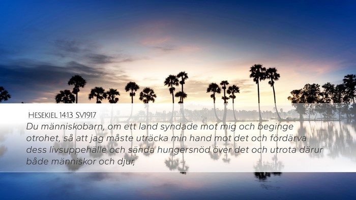 Hesekiel 14:13 SV1917 Bible Verse Image