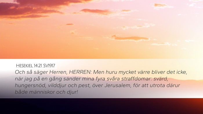 Hesekiel 14:21 SV1917 Bible Verse Image
