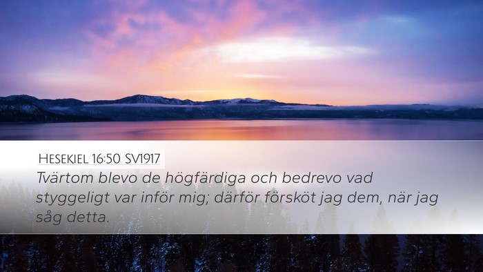 Hesekiel 16:50 SV1917 Bible Verse Image