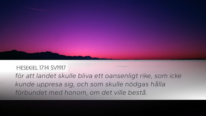 Hesekiel 17:14 SV1917 Bible Verse Image
