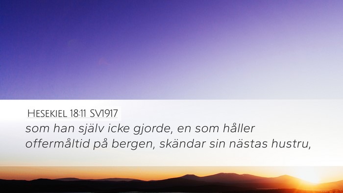 Hesekiel 18:11 SV1917 Bible Verse Image