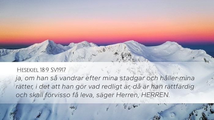 Hesekiel 18:9 SV1917 Bible Verse Image