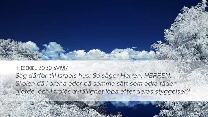 Hesekiel 20:30 SV1917 Bible Verse Image