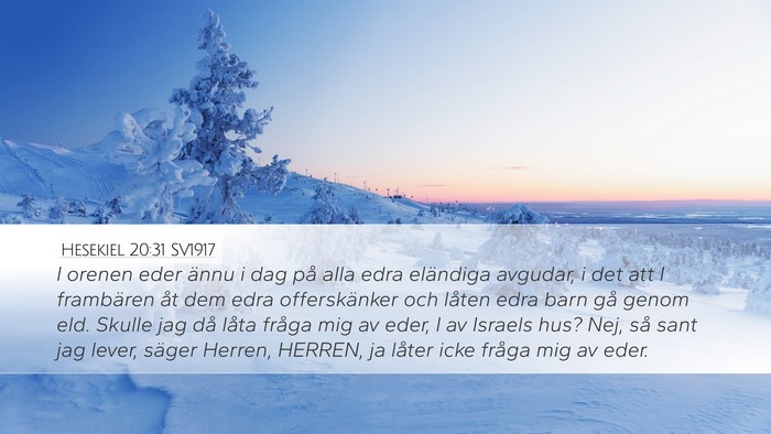 Hesekiel 20:31 SV1917 Bible Verse Image