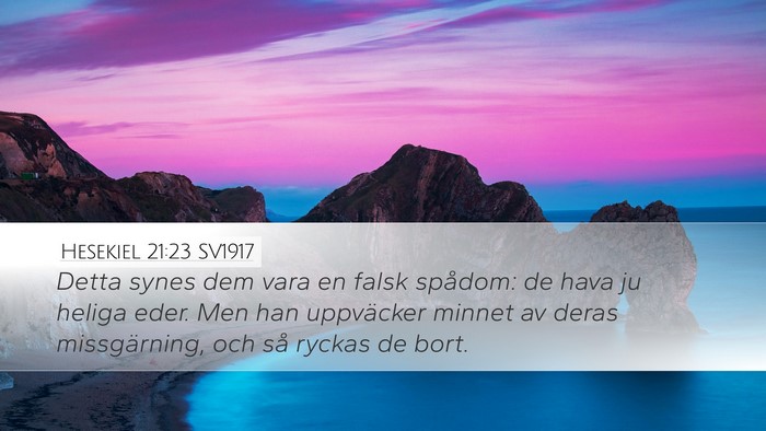Hesekiel 21:23 SV1917 Bible Verse Image