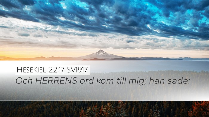 Hesekiel 22:17 SV1917 Bible Verse Image