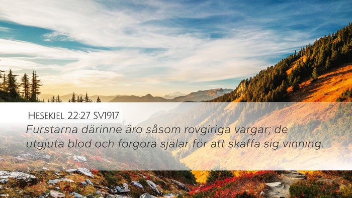 Hesekiel 22:27 SV1917 Bible Verse Image