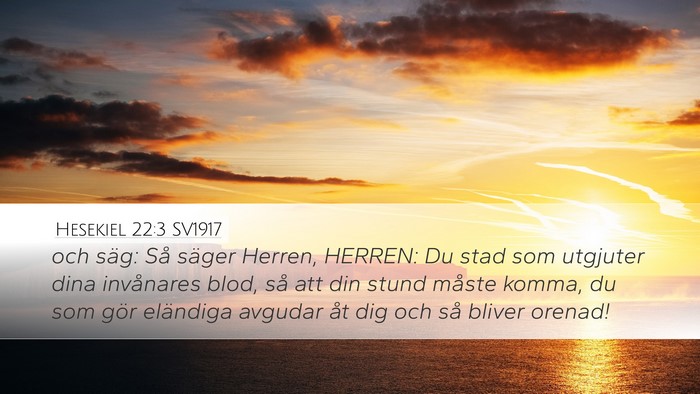 Hesekiel 22:3 SV1917 Bible Verse Image