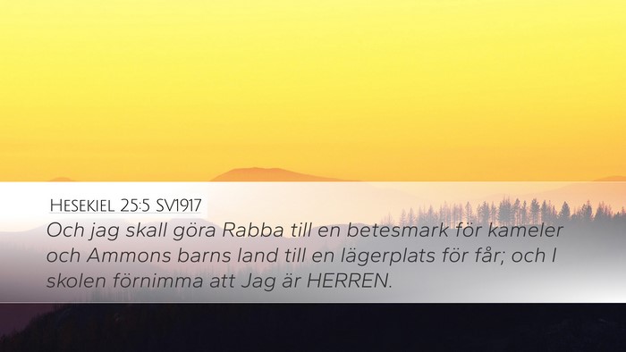 Hesekiel 25:5 SV1917 Bible Verse Image