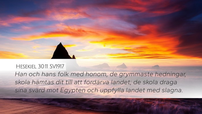 Hesekiel 30:11 SV1917 Bible Verse Image