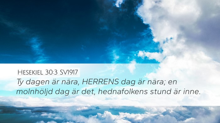 Hesekiel 30:3 SV1917 Bible Verse Image