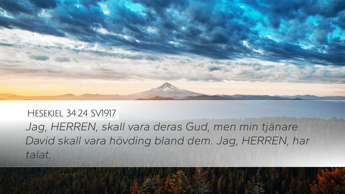 Hesekiel 34:24 SV1917 Bible Verse Image