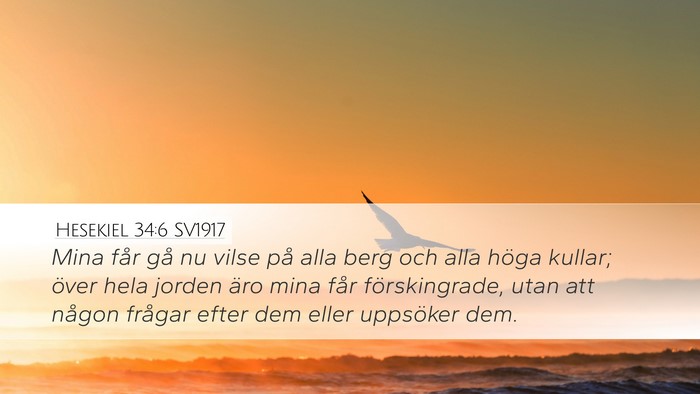 Hesekiel 34:6 SV1917 Bible Verse Image