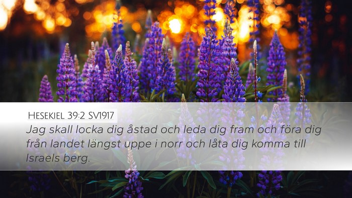 Hesekiel 39:2 SV1917 Desktop Wallpaper - Jag skall locka dig åstad och leda dig fram och - Desktop Bible Verse Wallpaper