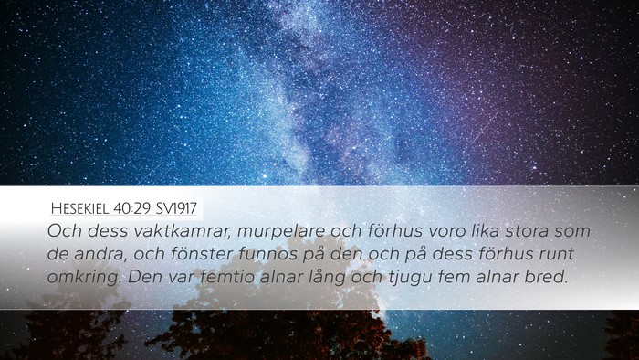 Hesekiel 40:29 SV1917 Bible Verse Image
