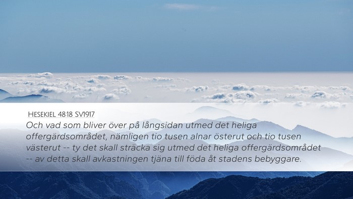 Hesekiel 48:18 SV1917 Bible Verse Image