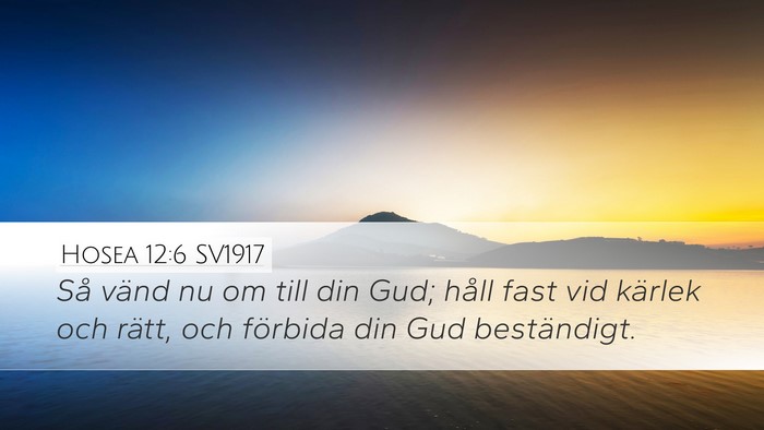 Hosea 12:6 SV1917 Bible Verse Image