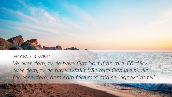Hosea 7:13 SV1917 Bible Verse Image