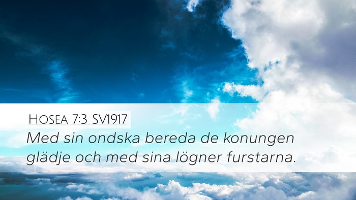 Hosea 7:3 SV1917 Bible Verse Image