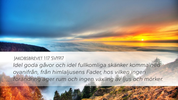 Jakobsbrevet 1:17 SV1917 Bible Verse Image